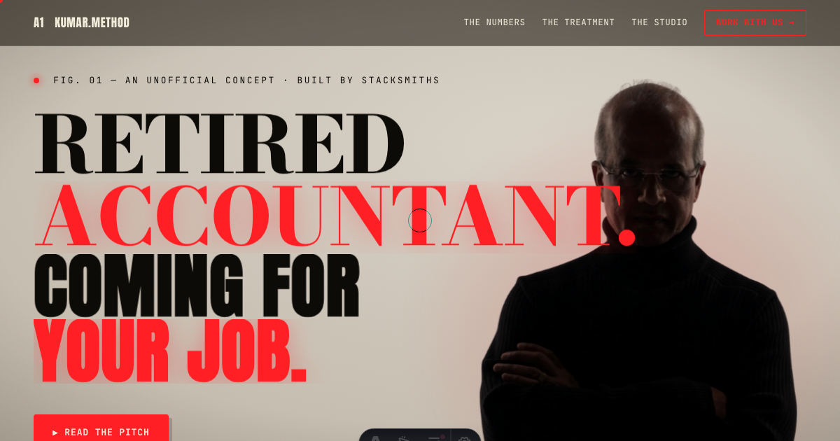 The Kumar Method — a cinematic concept by StackSmiths